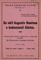 Co věřil Augustín Smetana o budoucnosti lidstva