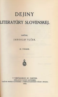 Dejiny literatúry slovenskej