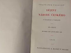 Dějiny národu českého v Čechách a Moravě III.