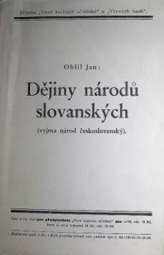 Dějiny národů slovanských (výjma národ československý)