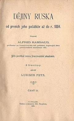 Dějiny Ruska od prvních jeho počátkův až do r. 1884 (Část II.)