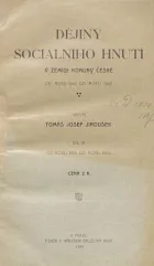 Dějiny sociálního hnutí v zemích Koruny české od roku  1895 - 1905 díl III.