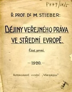 Dějiny veřejného práva ve střední Evropě I.