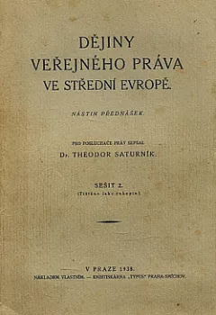 Dějiny veřejného práva ve střední Evropě: nástin přednášek. Sešit 2