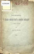 Dva příspěvky k dějinám selských bouří a selského poddanství v XVII. století
