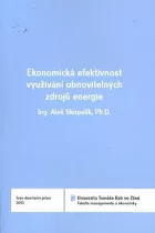 Ekonomická efektivnost využívání obnovitelných zdrojů energie
