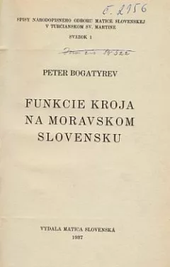 Funkcie kroja na Moravskom Slovensku