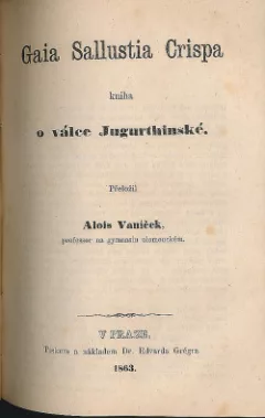 Gaia Sallustia Crispa kniha o válce Jugurthinské