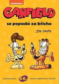 Garfield se popadá za břicho