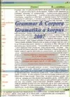 Grammar & Corpora / Gramatika a korpus 2007