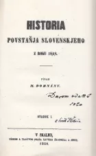 Historia povstaňja slovenskjeho z roku 1848