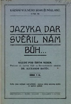 Jazyka dar svěřil nám Bůh