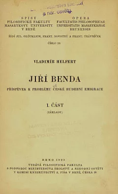 Jiří Benda I. část (Základy)