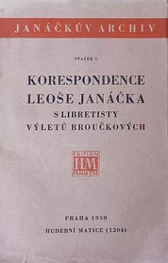 Korespondence Leoše Janáčka s libretistou výletů Broučkových