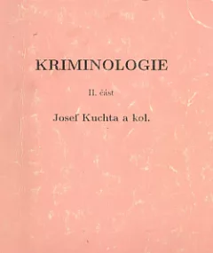 Kriminologie II.