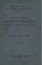 Listiny k dějinám lidového hnutí náboženského na českém východě v XVIII. a XIX. věku