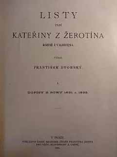 Listy paní Kateřiny z Žerotína
