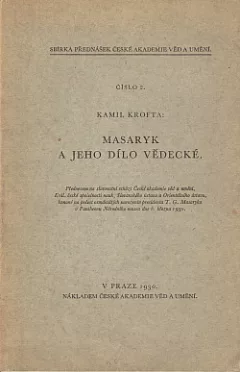 Masaryk a jeho dílo vědecké