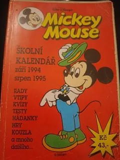 Mickey Mouse: Školní kalendář září 1994 srpen 1995