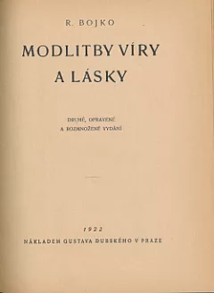 Modlitby víry a lásky