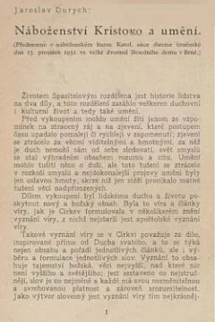 Náboženství Kristovo a umění