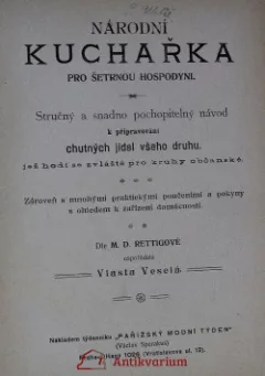 Národní kuchařka pro šetrnou hospodyni