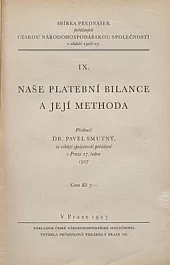Naše platební bilance a jejich metoda