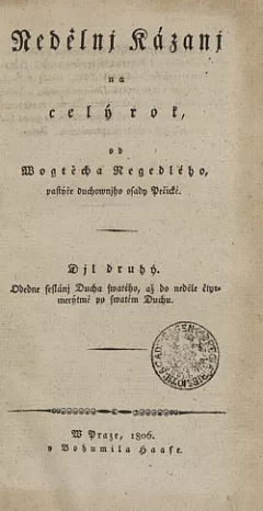 Nedělní kázání na celý rok. Díl druhý