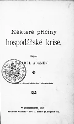 Některé příčiny hospodářské krize