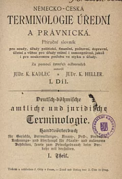 Německo-česká terminologie úřední a právnická 1. díl