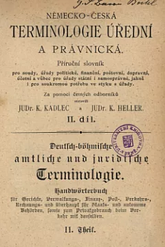 Německo-česká terminologie úřední a právnická 2. díl