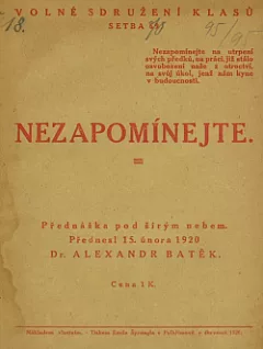 Nezapomínejte