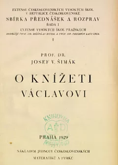 O knížeti Václavovi