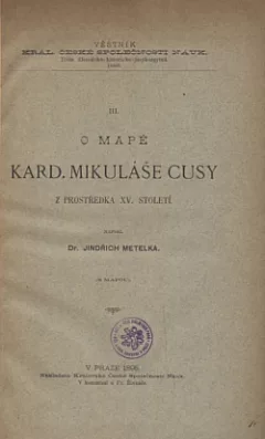 O mapě kardinála Mikuláše Cusy z prostředka XV. století