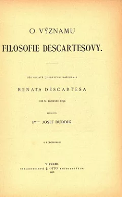 O významu filosofie Descartesovy
