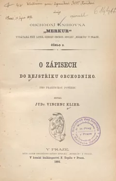 O zápisech do rejstříku obchodního