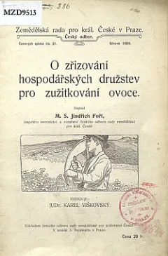 O zřizování hospodářských družstev pro zužitkování ovoce