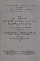Obecné mravní nauky staroegyptské: svazek první