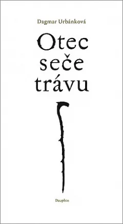 Otec seče trávu