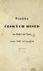 Památka Českých besed ve Skalici nad Úpou roku 1847 zřízených