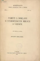Paměti a doklady o staročeských mírách a váhách