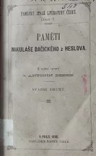 Paměti Mikuláše Dačického z Heslova - svazek druhý