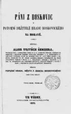 Páni z Boskovic a potomní držitelé hradu boskovického na Moravě