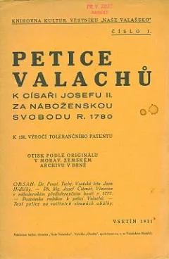Petice Valachů k císaři Josefu II. za náboženskou svobodu r. 1780