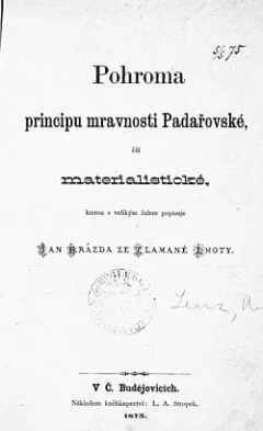 Pojednání o principu mravnosti Padařovské čili materialistické