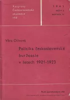 Politika československé buržoasie v letech 1921-1923