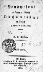 Ponawrženj o stawu a řádech Duchowenstwa v Čechách