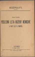 Poslední léta Boženy Němcové a pobyt její v Litomyšli