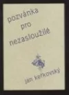 Pozvánka pro nezasloužilé