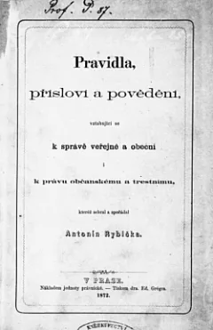 Pravidla, přísloví a povědění vztahující se ke správě veřejné a obecní